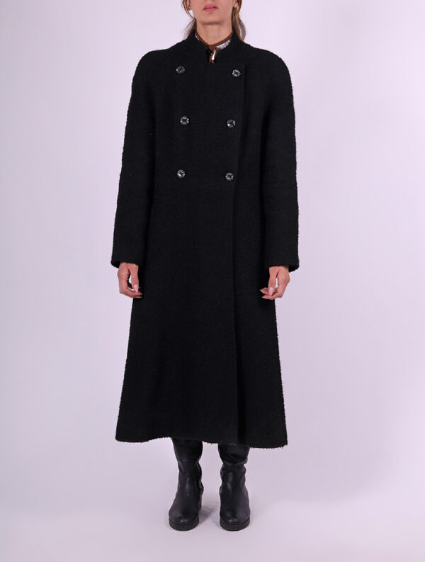 Cappotto donna lana nero
